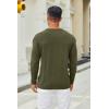 imageCOOFANDY Mens Henley Shirts Long Sleeve Casual Pullover TShirt Fashion Basic Button ShirtsArmy Green