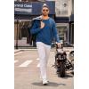 imageCOOFANDY Mens Henley Shirts Long Sleeve Casual Pullover TShirt Fashion Basic Button ShirtsDark Blue
