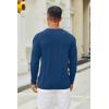 imageCOOFANDY Mens Henley Shirts Long Sleeve Casual Pullover TShirt Fashion Basic Button ShirtsDark Blue