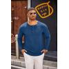 imageCOOFANDY Mens Henley Shirts Long Sleeve Casual Pullover TShirt Fashion Basic Button ShirtsDark Blue