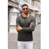 imageCOOFANDY Mens Henley Shirts Long Sleeve Casual Pullover TShirt Fashion Basic Button ShirtsDark Grey