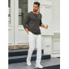 imageCOOFANDY Mens Henley Shirts Long Sleeve Casual Pullover TShirt Fashion Basic Button ShirtsDark Grey