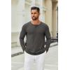 imageCOOFANDY Mens Henley Shirts Long Sleeve Casual Pullover TShirt Fashion Basic Button ShirtsDark Grey
