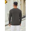 imageCOOFANDY Mens Henley Shirts Long Sleeve Casual Pullover TShirt Fashion Basic Button ShirtsDark Grey