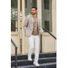 imageCOOFANDY Mens Henley Shirts Long Sleeve Casual Pullover TShirt Fashion Basic Button ShirtsKhaki