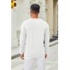 imageCOOFANDY Mens Henley Shirts Long Sleeve Casual Pullover TShirt Fashion Basic Button ShirtsWhite