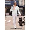 imageCOOFANDY Mens Henley Shirts Long Sleeve Casual Pullover TShirt Fashion Basic Button ShirtsWhite