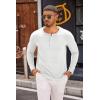 imageCOOFANDY Mens Henley Shirts Long Sleeve Casual Pullover TShirt Fashion Basic Button ShirtsWhite