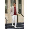 imageCOOFANDY Mens Henley Shirts Long Sleeve Casual Pullover TShirt Fashion Basic Button ShirtsWine Red