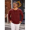 imageCOOFANDY Mens Henley Shirts Long Sleeve Casual Pullover TShirt Fashion Basic Button ShirtsWine Red