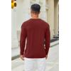 imageCOOFANDY Mens Henley Shirts Long Sleeve Casual Pullover TShirt Fashion Basic Button ShirtsWine Red