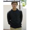 imageCOOFANDY Mens Henley Sweater Long Sleeve Quarter Button Sweaters Casual Knit Pullover SweaterBlack