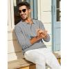 imageCOOFANDY Mens Knit Polo Long Sleeve Polos Sweater Causal Collared Golf Sweaters Fashion Business Dress PulloverLight Grey