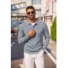imageCOOFANDY Mens Knit Polo Long Sleeve Sweaters Collared Polo Sweater Casual Dress Pullover Fashion Golf SweatersLight Grey