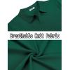 imageCOOFANDY Mens Knit Polo Shirts V Neck Short Sleeve Stretch Polo T Shirt Casual Golf ShirtsGreen