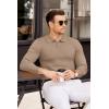 imageCOOFANDY Mens Knit Polos Long Sleeve Casual Sweater Polos V Neck Collared Sweater Golf Polo Sweaters and PulloversKhaki