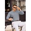 imageCOOFANDY Mens Knit Polos Long Sleeve Casual Sweater Polos V Neck Collared Sweater Golf Polo Sweaters and PulloversLight Grey