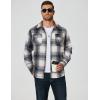 imageCOOFANDY Mens Long Sleeve Flannel Shirts Fashion Plaid Jacket Casual Button Down Shirt with PocketsBlue Yellowline