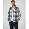 imageCOOFANDY Mens Long Sleeve Flannel Shirts Fashion Plaid Jacket Casual Button Down Shirt with PocketsBlue Yellowline
