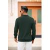 imageCOOFANDY Mens Long Sleeve Polo Knit Polo Sweater Collared Pullover Casual Golf Polo SweaterEvergreen