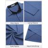 imageCOOFANDY Mens Long Sleeve Polo Shirts Button Casual Tee Collared Work Pullover ShirtsLight Blue
