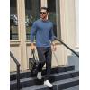 imageCOOFANDY Mens Long Sleeve T Shirts Crew Neck Casual Basic Tee Shirt Lightweight Pullover Shirts1 Packblue
