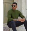 imageCOOFANDY Mens Mock Turtleneck Sweater Long Sleeve Basic Thermal Undershirt Slim Fit Lightweight Pullover SweatersArmy Green