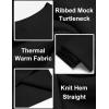 imageCOOFANDY Mens Mock Turtleneck Sweater Long Sleeve Basic Thermal Undershirt Slim Fit Lightweight Pullover SweatersBlack