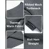 imageCOOFANDY Mens Mock Turtleneck Sweater Long Sleeve Basic Thermal Undershirt Slim Fit Lightweight Pullover SweatersDark Grey