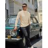 imageCOOFANDY Mens Mock Turtleneck Sweater Long Sleeve Basic Thermal Undershirt Slim Fit Lightweight Pullover SweatersKhaki