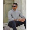 imageCOOFANDY Mens Mock Turtleneck Sweater Long Sleeve Basic Thermal Undershirt Slim Fit Lightweight Pullover SweatersLight Gray