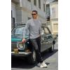 imageCOOFANDY Mens Mock Turtleneck Sweater Long Sleeve Basic Thermal Undershirt Slim Fit Lightweight Pullover SweatersLight Gray