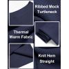imageCOOFANDY Mens Mock Turtleneck Sweater Long Sleeve Basic Thermal Undershirt Slim Fit Lightweight Pullover SweatersNavy Blue