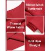 imageCOOFANDY Mens Mock Turtleneck Sweater Long Sleeve Basic Thermal Undershirt Slim Fit Lightweight Pullover SweatersWine Red