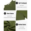 imageCOOFANDY Mens Mock Turtleneck Sweater Short Sleeve Casual Knitted TShirts Thermal Tops Solid Basic TeeArmy Green