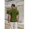 imageCOOFANDY Mens Mock Turtleneck Sweater Short Sleeve Casual Knitted TShirts Thermal Tops Solid Basic TeeArmy Green