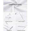 imageCOOFANDY Mens Oxford Shirt Long Sleeve Casual Button Down Shirts Soild Dress Shirts with PocketWhite