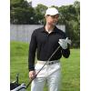 imageCOOFANDY Mens Polo Sweatshirts Long Sleeve Casual Lightweigt Polo Shirts Button Down Golf ShirtBlack