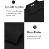 imageCOOFANDY Mens Quarter Zip Pullover Long Sleeve Casual 14 Zip Sweatshirt Lightweight Solid Mock Neck Sweater PoloAll Black