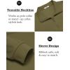 imageCOOFANDY Mens Quarter Zip Pullover Long Sleeve Casual 14 Zip Sweatshirt Lightweight Solid Mock Neck Sweater PoloArmy Green