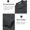 imageCOOFANDY Mens Quarter Zip Pullover Long Sleeve Casual 14 Zip Sweatshirt Lightweight Solid Mock Neck Sweater PoloDrak Grey