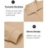 imageCOOFANDY Mens Quarter Zip Pullover Long Sleeve Casual 14 Zip Sweatshirt Lightweight Solid Mock Neck Sweater PoloKhaki