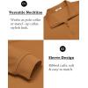 imageCOOFANDY Mens Quarter Zip Pullover Long Sleeve Casual 14 Zip Sweatshirt Lightweight Solid Mock Neck Sweater PoloLight Brown