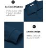 imageCOOFANDY Mens Quarter Zip Pullover Long Sleeve Casual 14 Zip Sweatshirt Lightweight Solid Mock Neck Sweater PoloNavy Blue
