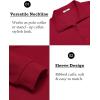 imageCOOFANDY Mens Quarter Zip Pullover Long Sleeve Casual 14 Zip Sweatshirt Lightweight Solid Mock Neck Sweater PoloRed