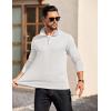 imageCOOFANDY Mens Quarter Zip Pullover Long Sleeve Casual 14 Zip Sweatshirt Lightweight Solid Mock Neck Sweater PoloWhite