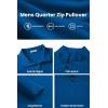 imageCOOFANDY Mens Quarter Zip Pullover Long Sleeve Mock Turtleneck Sweatshirts Thermal Workout Golf Polo ShirtRoyal Blue