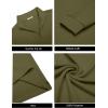imageCOOFANDY Mens Quarter Zip Pullover Mock Neck Quilted Sweatshirt Lightweight Slim Fit Casual Long Sleeve Polo ShirtArmy Green