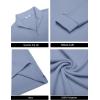 imageCOOFANDY Mens Quarter Zip Pullover Mock Neck Quilted Sweatshirt Lightweight Slim Fit Casual Long Sleeve Polo ShirtSky Blue