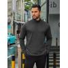 imageCOOFANDY Mens Quarter Zip Up Pullover Long Sleeve Sweatshirt Mock Neck Golf Polo SweaterDark Grey